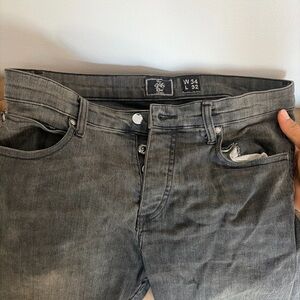 Men's Slim Fit Jeans in Charcoal Gray